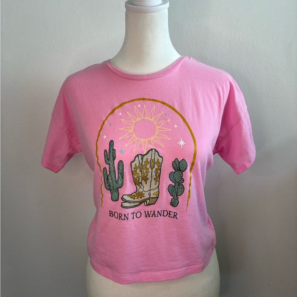 Pink Graphic Girls Tee
